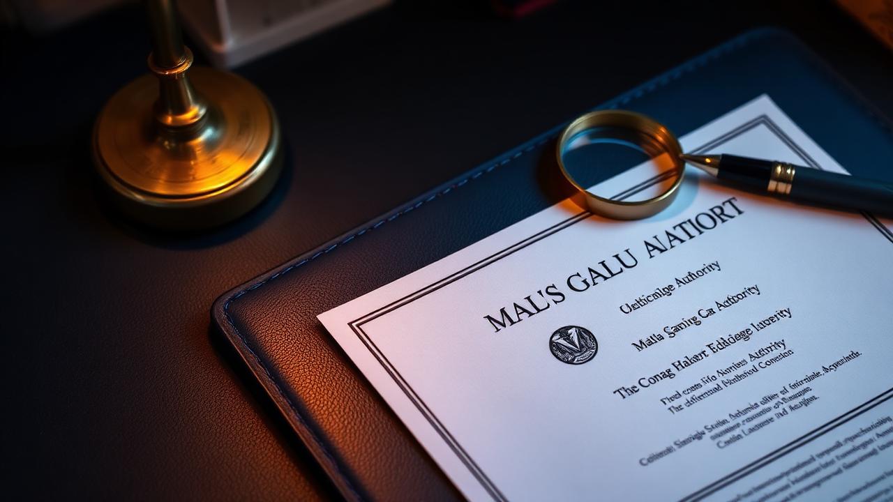 MGA-tillståndsdokument med sigill – internationell laglighet i klartext